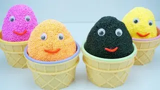 Learn Colors Foam Ice Cream Cup Super Mario Surprise Eggs Toys