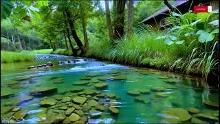 Quick Sleep Calm — Sunny Forest River & Gentle Piano | 10 Hours
