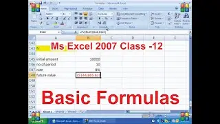 Ms Excel 2007 Urdu Hindi Tutorial Class 12
