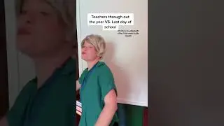 Учитель в течение года против последнего дня школы
