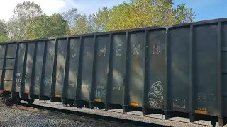 CSX смешанный груз с редким вагоном Southern и SD70 MAC на старой магистрали B&O