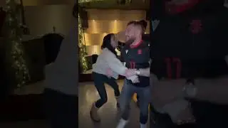 UFC fighter Merab Dvalishvili and Nina Drama dance at a Georgian Christmas party #ufc #shorts
