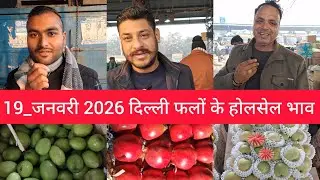 January 19, 2026 दिल्ली फलों के भाव Delhi fruit market price APMC fruit market price #fruitmarket