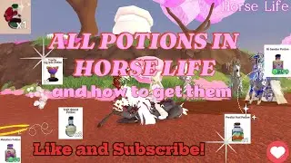 ALL Potions in Horse Life🧪 | Wings, Mutations, Breeding | How to Get | Horse Life Roblox🐴