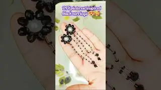 DIY pinterest inspired black earrings🥰14/20days of pinterest jewellery making challenge#viral#shorts