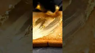 GOLD BRICK With Bread 🍞 🪙#asmr #shorts