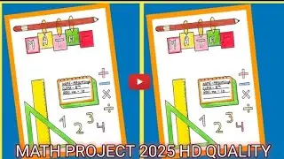 MATH PROJECT DESIGN FOR FRONT DESIGN 2025✌️ HD QUALITY VIDEO FOR CLASS 8th