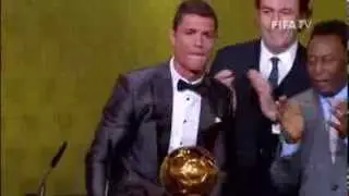 Cristiano Ronaldo  FIFA Ballon d'Or 2013 Award Reaction