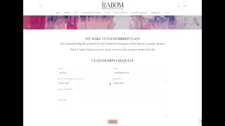 New Website Custom Ribbon Order Requests