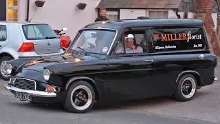 Classic Fords Leaving a Car Meet - May 2014