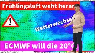 Brachialer Wetterwechsel durch Mega-Tauwetter: N&auml;chste Woche 10 bis 20&deg;C! Der Winter ist erstmal weg