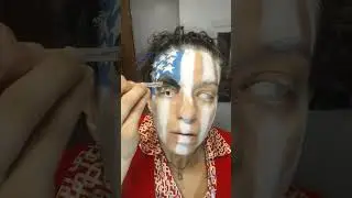 #facepainting #usa #flag #skull #4thofjuly