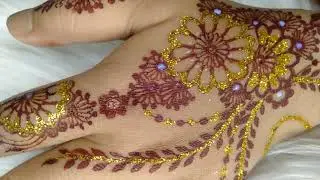 Cara Pasang Glitter dan Gems | Mudah dan Rapi | Henna Merah