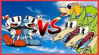 Enfrentando um Dragão! (com 3 cabeças) - Cuphead #9 ft.@skynavibe @giranofish