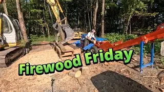 log bucking and firewood splitting # 757