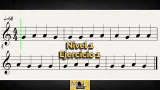 Partitura Nivel 1 Ejercicio 1 - Iniciacion en la lectura musical