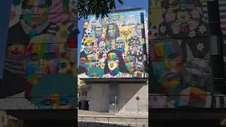 🌈🌈🌈 by Okuda San Miguel - Fuenlabrada, Spain. #streetart #graffiti #mural #shorts