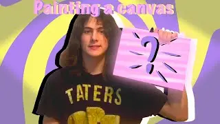 Painting on a canvas again!