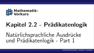 [K2.2] Natürlichsprachliche Ausdrücke und Prädikatenlogik - Part 1