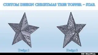Custom Design Christmas Tree Topper Star - Solidworks