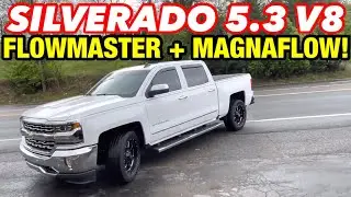 2017 Chevy Silverado LTZ 5.3L V8 ДВОЙНОЙ ВЫПУСК С FLOWMASTER FLOW FX И 14-ДЮЙМОВЫМ Magnaflow!