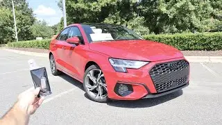 2022 Audi A3 40 Premium: Start Up, Test Drive, Walkaround, POV and Review