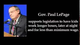 Paul LePage Wants to Roll Back Child Labor Laws