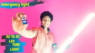 emergency light ⚠💡 | Using 9V battery to glow TUBE LIGHT | ட்யூப் லைட்டை ac to dc மாற்றுவது எப்படி