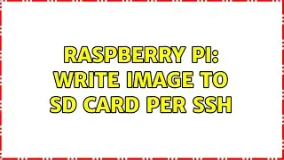 Raspberry Pi: Write Image to SD Card per SSH