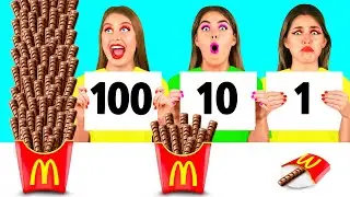 100 Layers of Food Challenge | Fantastic Food Hacks by BaRaFun Challenge
