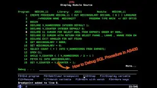 Debug of SQL Procedures, Triggers, UDFs - IBM|| AS400 SQl Procedure  को debug कैसे करते हैं?