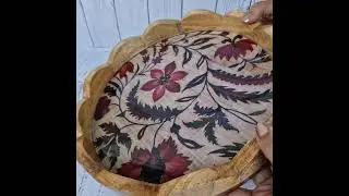 Textile Design Mango Wood Scalloped Tray &ndash; 12 Inches #dining  #trayset  #mangowood