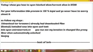 how to open blocked torrent sites in INDIA | 100 %  working |  (fastest and safest methods ever)