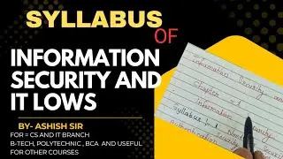 #Information_Security_and_IT_Laws_Syllabus_BTEUP_BTech_BCA, @NotesTube-25 