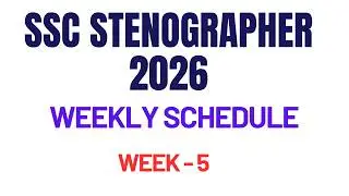 Ssc steno weekly schedule - week 5 | Ssc steno preparation tamil