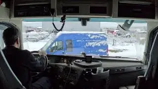 CV Truck Driving Volvo FH 640 Snowy Roads Pori Finland