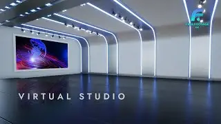 Virtual studio background | 4K Footage