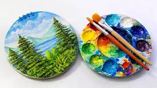 Acrylic Landscape Painting Tutorial 🎨| Easy Step by Step painting tutorial for Beginners 🎨