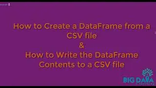 How to create a dataframe from a CSV file