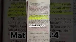 Matthew 4:4 NKJV. Quoted Deut. 8. When temptations came His way He always answered &ldquo;it is written&rdquo;