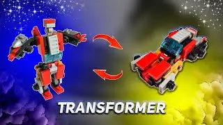How to make a Transformer out of simple Lego parts\Как сделать трансформера из простых деталек Лего