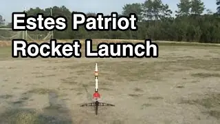 Estes Patriot model rocket launch - 