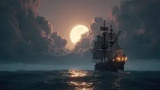 Moonlit Voyage | Folk Metal Adventure & Ocean Waves (1 Hour)