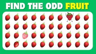 Find the ODD One Out - Fruit Edition 🍎🍉🍋| Easy, Medium, Hard - 30 Levels |Emoji Quiz Challenge