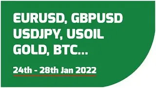 #1 Weekly Forex Forecast 24th - 28th Jan 2022 [🎯EURUSD, GBPUSD, BITCOIN...]