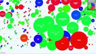 Agario Meltdown - Severely overcrowded East Asian teams mode map