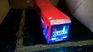 Mini Volvo bus made with paper
