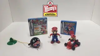 Nintendo Mario 2002 Wendy's Kid's Meal Toys set of 5 toy review!