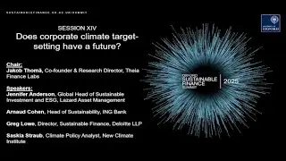 OxSFS 2025 | Session XIV &ndash; Does corporate climate target setting have a future