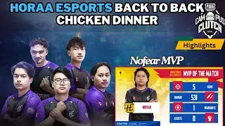Horaa Esports Back to Back Chicken Dinner on PMCC Finals Day 1 || Nofear MVP || Highlights